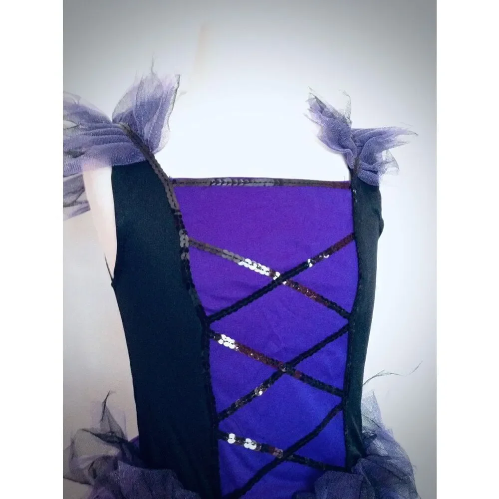 NEW Toddler Girls 4 Purple Witch Halloween Tutu Costume